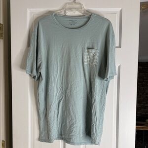 Marine Layer Sky Blue Tee with Pocket. Large. Supima cotton